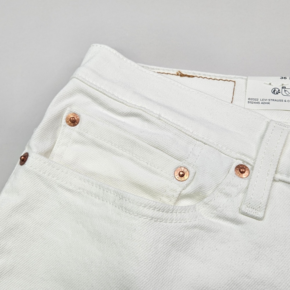 Levi's 541 Athletic Taper Jeans Mens 36x30 White Stretch Flex Denim 18181-0537 - Picture 14 of 16